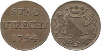 Duit Utrecht-stad Duit 1754/39 -