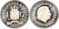 1 Gulden Replica Nederlandse Antillen 1 Gulden 1970 in Zilver -