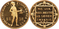 Gouden Dukaat Replica Gouden Dukaat 1828 in Verguld Zilver -