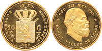 10 Gulden goud Replica 10 Gulden goud 1875 in Verguld Zilver -