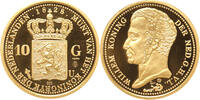 10 Gulden goud Replica 10 Gulden goud 1828 in Verguld Zilver -