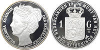 1 Gulden Replica 1 Gulden 1906 Wilhelmina in Zilver -