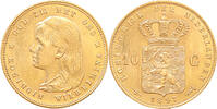 Goud Nederland 10 Gulden goud Nederland 10 Gulden goud Wilhelmina lang haar -