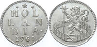 Holland Duit zilver 1761 PR+