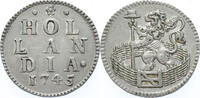Holland Duit zilver 1745 PR-