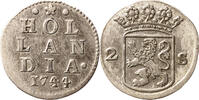 Dubbele wapenstuiver Holland Dubbele wapenstuiver 1744 -