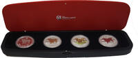 Australië Lunar 2 Os Coin set 2009 4 x 1 ounce silver -