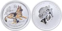 Australië Lunar 2 Hond 2018 coloured 1/4 ounce silver -