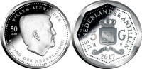 5 Gulden 5 Gulden 2017 Verjaardagsmunt Koning Willem-Alexander Nederlandse Antillen zilver -