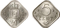 5 Cent 5 Cent vierkant gekroond wapen nikkel Nederlandse Antillen jaar 1981 -