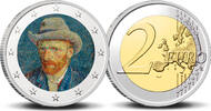 2 Euro 2 Euro munt kleur Van Gogh 1 Zelfportret -