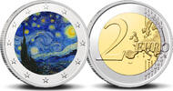 2 Euro 2 Euro munt kleur Van Gogh 2 De Sterrennacht -