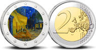 2 Euro 2 Euro munt kleur Van Gogh 5 Caféterras bij Nacht -