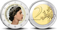 2 Euro 2 Euro munt kleur Queen Elizabeth II -