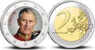 2 Euro 2 Euro munt kleur King Charles III -