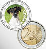 2 Euro 2 Euro munt kleur Jack Russell -