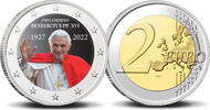 2 Euro 2 Euro munt kleur Benedictus XVI -