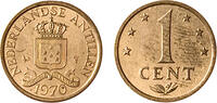 1 Cent 1 Cent gekroond wapen brons Nederlandse Antillen jaar 1977 -