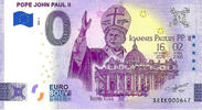 0 Euro 0 Euro biljet Vaticaan 2022 - Pope John Paul II -