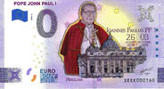 0 Euro 0 Euro biljet Vaticaan 2022 - Pope John Paul I KLEUR -