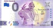 0 Euro 0 Euro biljet Vaticaan 2022 - Pope Francis MISPRINT -