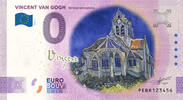 0 Euro 0 Euro biljet Nederland 2023 - Vincent van Gogh VII De Kerk van Auvers KLEUR -