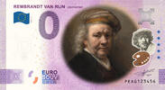 0 Euro 0 Euro biljet Nederland 2023 - Rembrandt van Rijn VIII Zelfportret KLEUR -