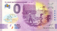 0 Euro 0 Euro biljet Nederland 2023 - 70 jaar Watersnoodramp KLEUR -