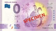 0 Euro 0 Euro biljet Nederland 2022 - Vrolijk Pasen SPECIMEN -