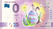 0 Euro 0 Euro biljet Nederland 2022 - Vrolijk Pasen KLEUR -