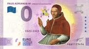 0 Euro 0 Euro biljet Nederland 2022 - Paus Adrianus VI KLEUR -