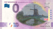 0 Euro 0 Euro biljet Nederland 2022 - Mondriaan Oostzijdse Molen KLEUR -