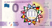 0 Euro 0 Euro biljet Nederland 2022 - 30 jaar Verdrag van Maastricht KLEUR -