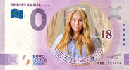 0 Euro 0 Euro biljet Nederland 2021 - Prinses Amalia 18 jaar KLEUR -
