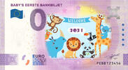 0 Euro 0 Euro biljet Nederland 2021 - Baby's eerste bankbiljet KLEUR BLAUW -