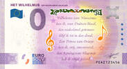 0 Euro 0 Euro biljet Nederland 2020 - Het Wilhelmus KLEUR -