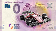 0 Euro 0 Euro biljet Nederland 2020 - Dutch GP Zandvoort KLEUR -