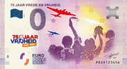 0 Euro 0 Euro biljet Nederland 2020 - 75 jaar Vrede en Vrijheid KLEUR -