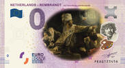 0 Euro 0 Euro biljet Nederland 2019 - Rembrandt Het Feestmaal van Belsazar KLEUR -