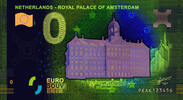 0 Euro 0 Euro biljet Nederland 2019 - Royal Palace of Amsterdam KLEUR -