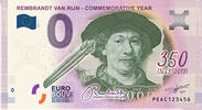 0 Euro 0 Euro biljet Nederland 2019 - Rembrandt Zelfportret KLEUR -