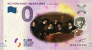 0 Euro 0 Euro biljet Nederland 2019 - Rembrandt De Staalmeesters KLEUR -
