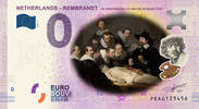 0 Euro 0 Euro biljet Nederland 2019 - Rembrandt De Anatomische les van Dr. Nicolaes Tulp KLEUR -