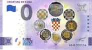 0 Euro 0 Euro biljet Kroatië 2022 - Croatian 25 Kuna KLEUR -