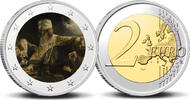 2 Euro 2 Euro munt kleur Rembrandt Het feestmaal van Belsazar -