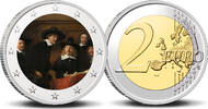 2 Euro 2 Euro munt kleur Rembrandt De Staalmeesters -