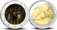 2 Euro 2 Euro munt kleur Rembrandt De Nachtwacht -