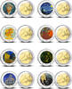 2 Euro 2 Euro munten kleur Van Gogh 1/8 complete set serie 1 -