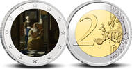 2 Euro 2 Euro munt kleur Vermeer VIII De Liefdesbrief -
