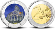 2 Euro 2 Euro munt kleur Van Gogh 7 De Kerk van Auvers -